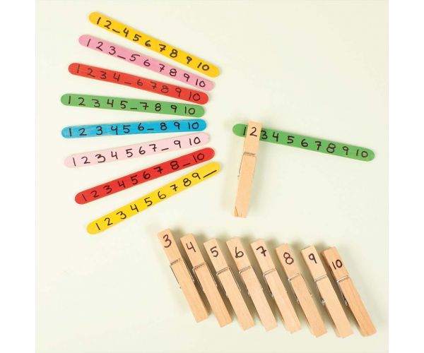 PlayBox: Natúr fa dekorációs csipeszek 74mm 24db-os csomag