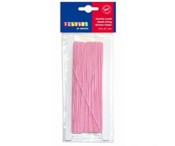 PlayBox: Rugalmas rózsaszín zsinór 25mx1mm
