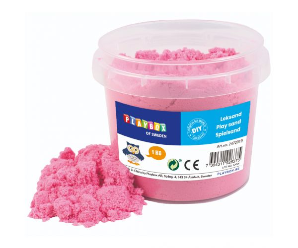 PlayBox: Pink színű homokgyurma vödörben 1kg