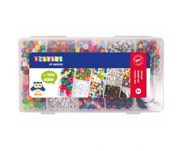 PlayBox: Műanyag 1900 db-os gyöngyszett tárolóban