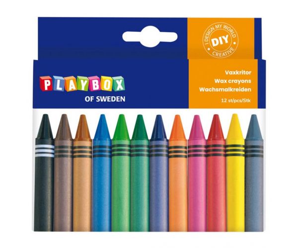 PlayBox: Zsírkréta 12db-os készlet 1,1cm