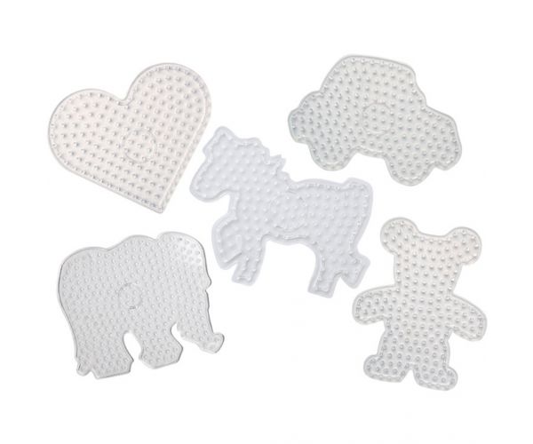 PlayBox: XL méretű vasalható gyöngy alaplap készlet - 5db, vegyes formák