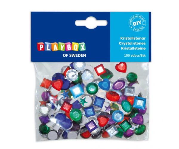 PlayBox: Öntapadós kristály kövek 150db-os 10-14mm