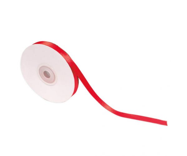 PlayBox: Szatén szalag piros színben 10mm 30m
