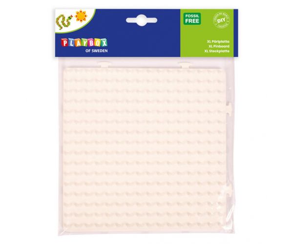 PlayBox: Négyzet alakú bioműanyag alaplap 16x16cm 5mm-es MIDI vasalható gyöngyökhöz
