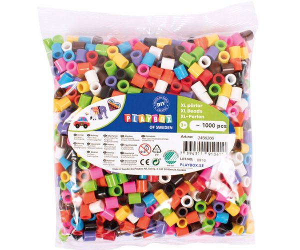 PlayBox: 9mm-es XL MIDI színes vasalható gyöngyök 1000db-os csomag