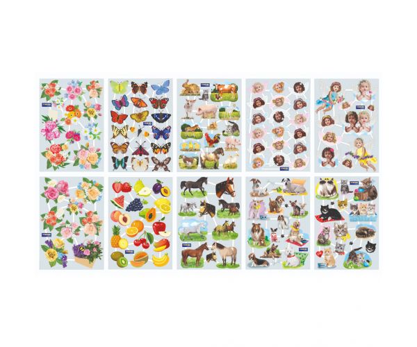 PlayBox: Vegyes kreatív matrica szett 130 db matricával