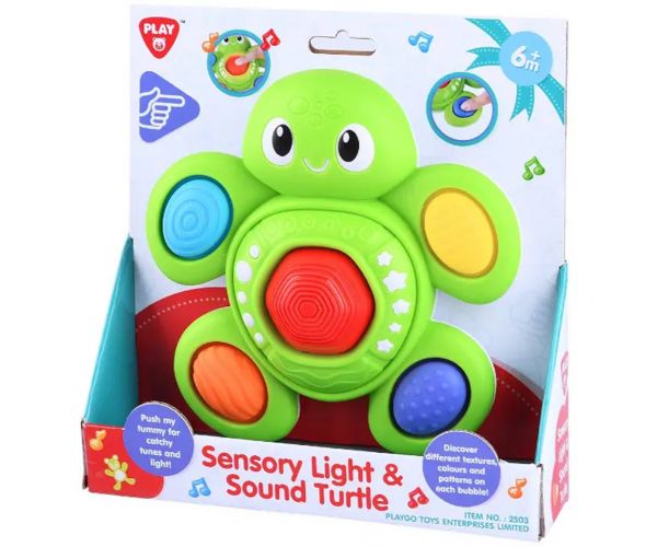 Playgo: Zenélő világító Tapintásfejlesztő Kisteknős