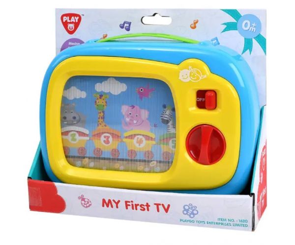 Playgo: Felhúzható, zenélő bébi TV