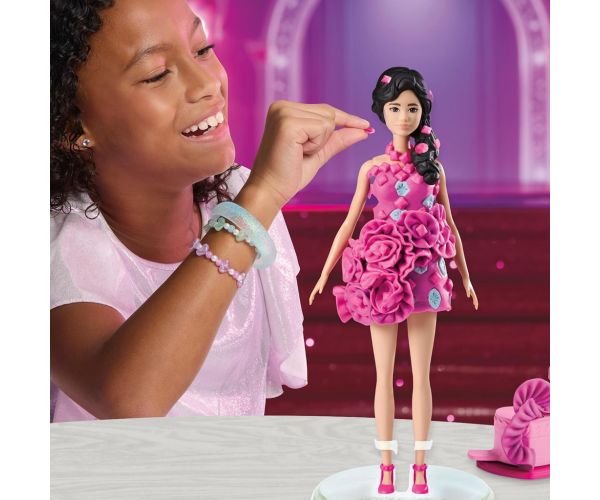 Play-Doh: Barbie Csillogó ékszerek és szalagok gyurma szett babával – Hasbro