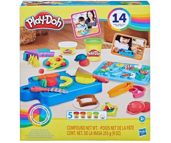 Play-Doh: Little Chef gyurmaszett 5 tégely gyurmával és kiegészítőkkel 255g - Hasbro