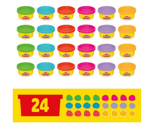 Play-Doh: Bulijáték csomag 24db gyurmával és kiegészítőkkel - Hasbro