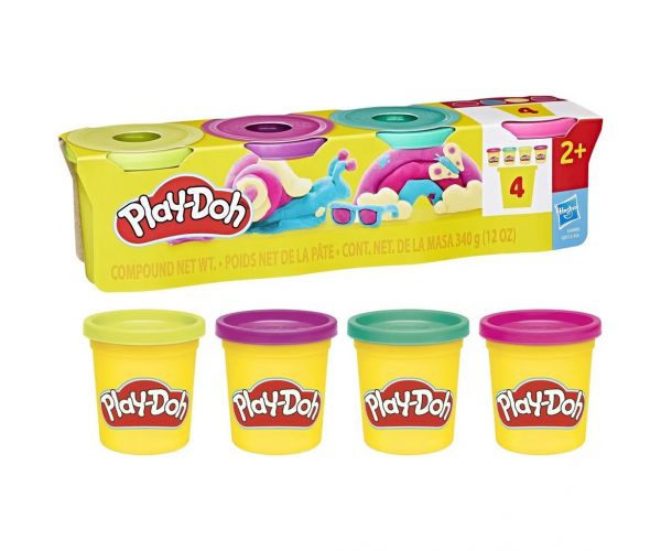 Play-Doh: Tégelyes 4db-os gyurma szett 340gr - Hasbro