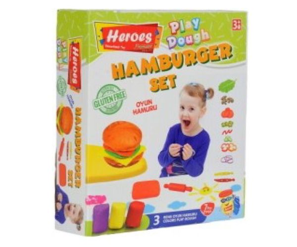 Play-Dough: Heroes Hamburger gyurma szett 7db-os