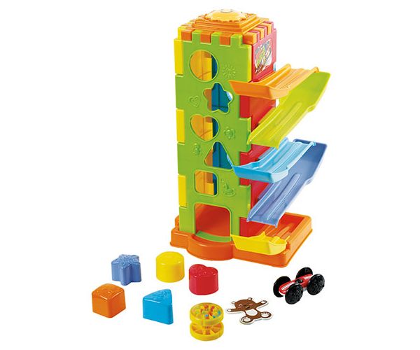 Playgo: 5 az 1-ben bébi készségfejlesztő toronyjáték