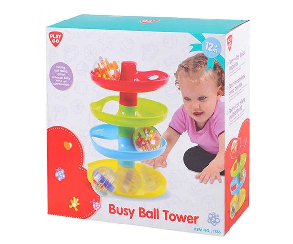 Playgo: Bébi golyópálya torony három golyóval