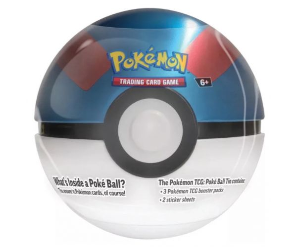 Pokémon TCG 2024 Poké Ball Tin – Pokéball alakú fémdoboz 3 boosterrel több változatban