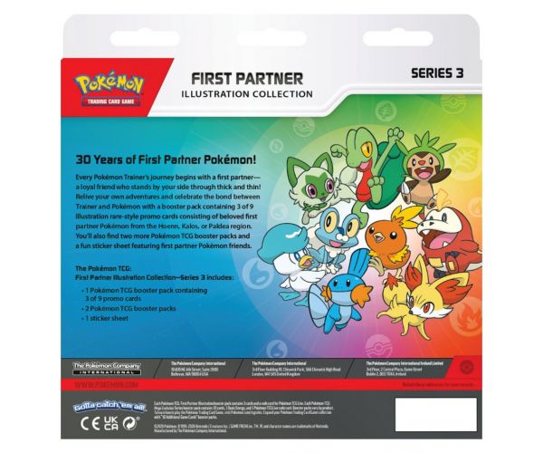 Pokémon TCG First Partners Illustration Collection – Series 3 gyűjtői csomag