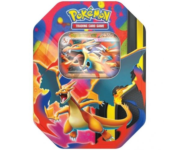 Pokémon TCG: Mega Charizard Tin kártyacsomag fém dobozban kétféle változatban 1db