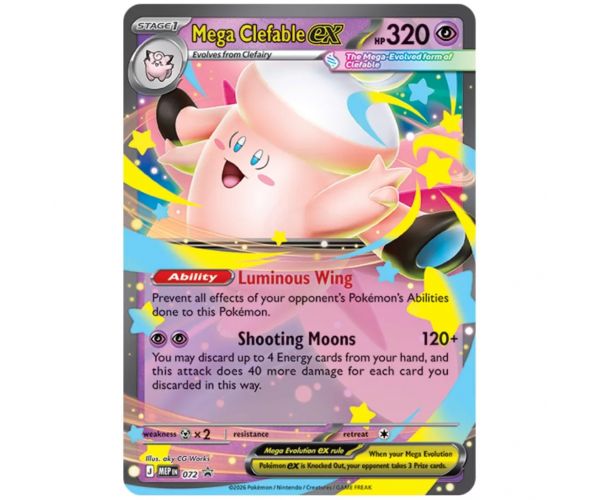 Pokémon TCG: Mega Moonlit Tin gyűjtői kártyacsomag kétféle változatban 1db