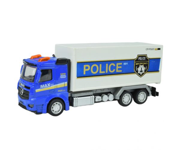 Police Cars: Lendkerekes rendőrségi kamion többféle változatban 19cm