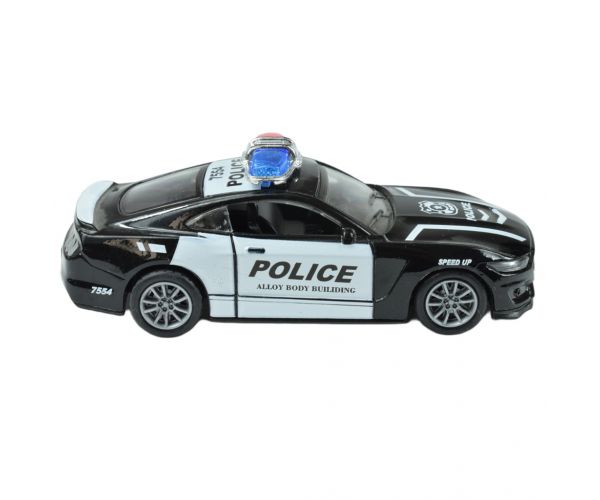 Police Cars: Lendkerekes fém rendőrautó többféle változatban 11cm 1db