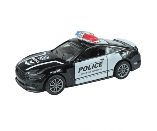 Police Cars: Lendkerekes fém rendőrautó többféle változatban 11cm 1db