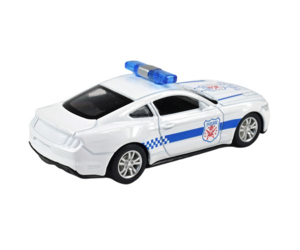 Police Cars: Hátrahúzós fém rendőrautó többféle változatban 11cm 1db