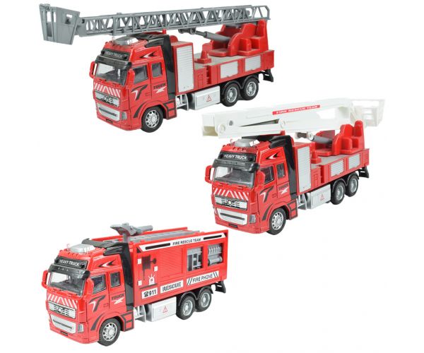 Fire Truck: Lendkerekes tűzoltókamion többféle változatban 19cm