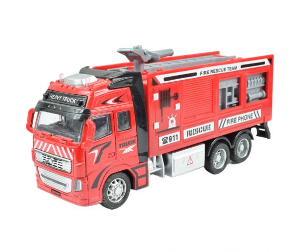 Fire Truck: Lendkerekes tűzoltókamion többféle változatban 19cm