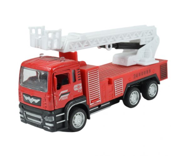 Fire Truck: Hátrahúzós tűzoltó teherautó kétféle változatban 14cm