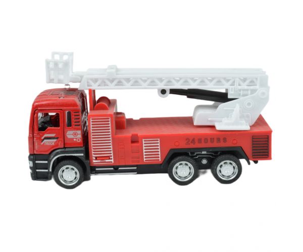 Fire Truck: Hátrahúzós tűzoltó teherautó kétféle változatban 14cm