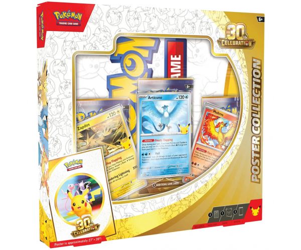 Pokémon TCG: 30th Poster Collection – poszter és promó kártyák + booster csomagok