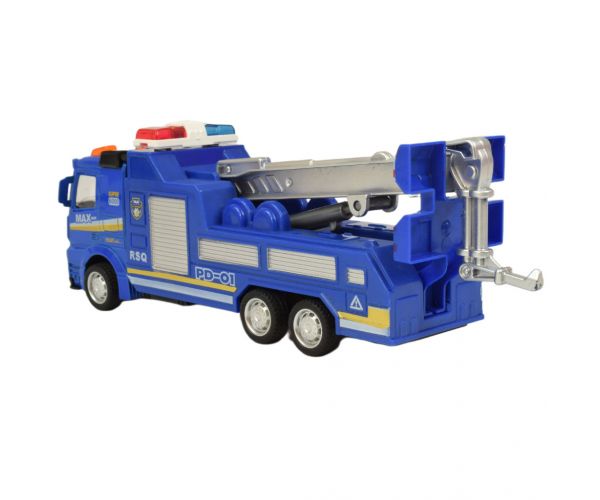 Police Set: Lendkerekes rendőrségi teherautó fénnyel és hanggal többféle változatban 19cm 1db