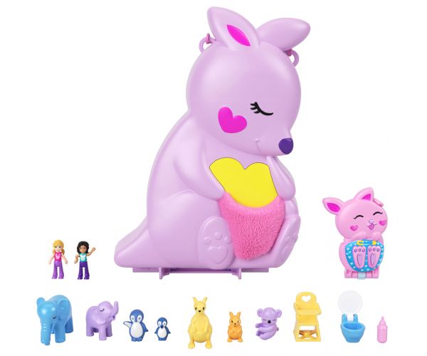Polly Pocket Kengurú állatkás táska játékszett - Mattel