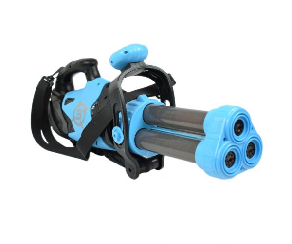 Power Popper Gun: Háromlövetű szivacslövő fegyver szivacsgolyókkal 55cm