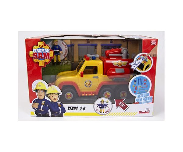 Sam a tűzoltó: Venus 2.0 tűzoltó kocsi fénnyel és hanggal játékszett - Simba Toys