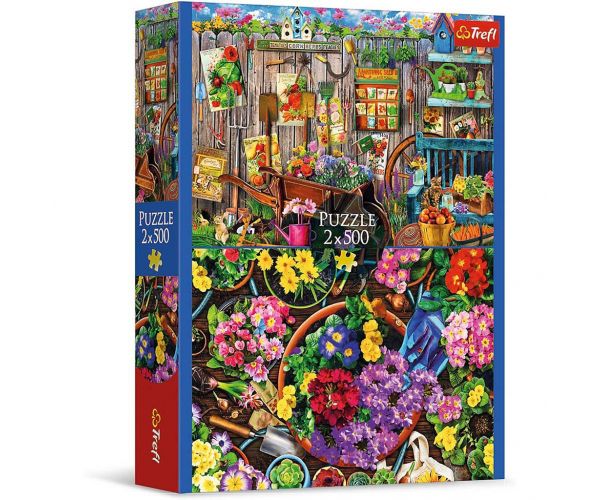 Munka a kertben 2x500db-os puzzle - Trefl