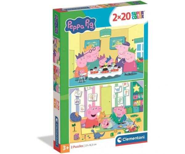 Peppa malac 2x20db-os Supercolor puzzle - Clementoni