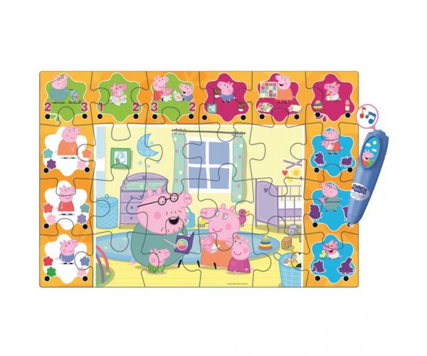 Peppa malac interaktív 24db-os padló puzzle - Clementoni