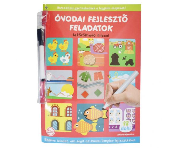 Óvodai fejlesztő feladatok letörölhető filccel - D-Toys
