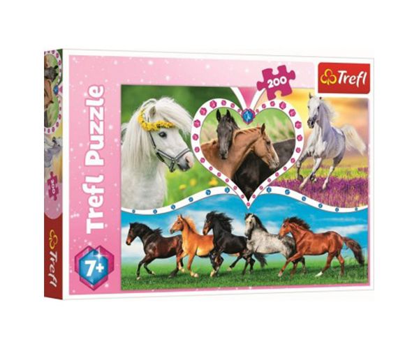 Gyönyörű lovak 200db-os puzzle - Trefl