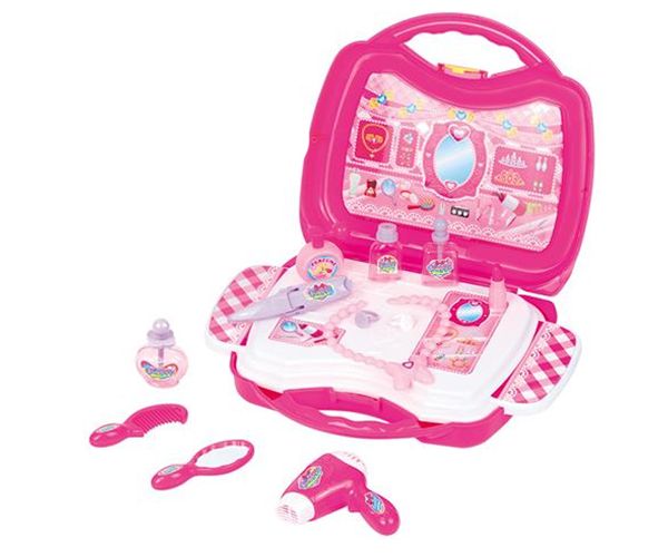 Pretty Princess pink szépségszett hordozható táskában kiegészítőkkel
