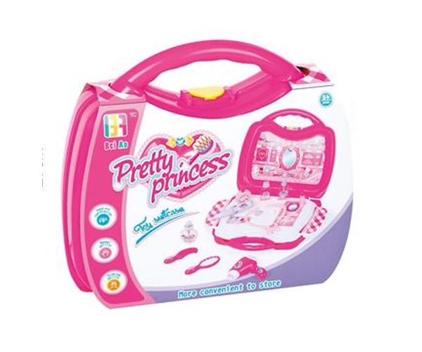 Pretty Princess pink szépségszett hordozható táskában kiegészítőkkel