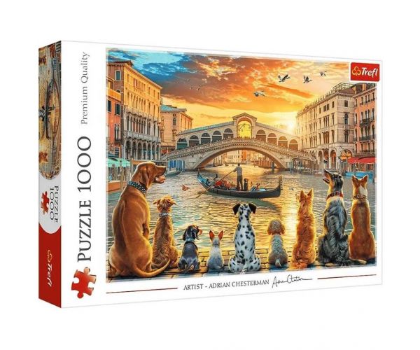Kutyák Velencében 1000db-os prémium puzzle - Trefl