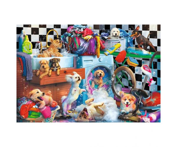 Kutyák a mosókonyhában 1500db-os puzzle - Trefl