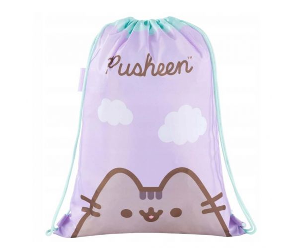 Pusheen lila tornazsák, sportzsák 43x34cm