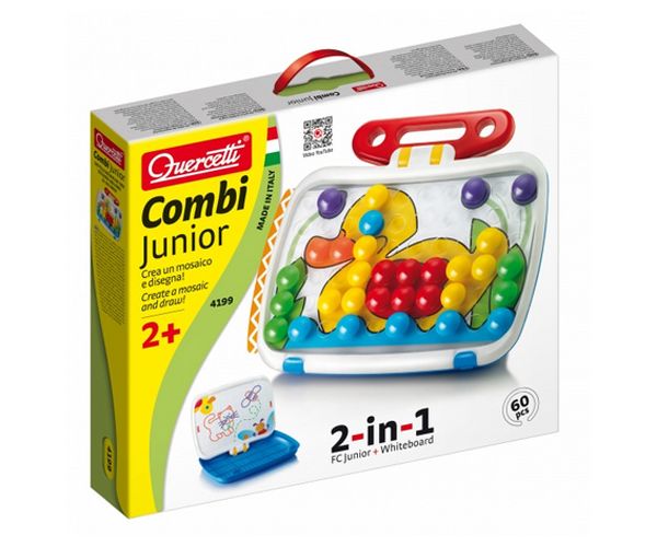 Quercetti: 2 az 1-ben Junior pötyi készlet rajztáblával