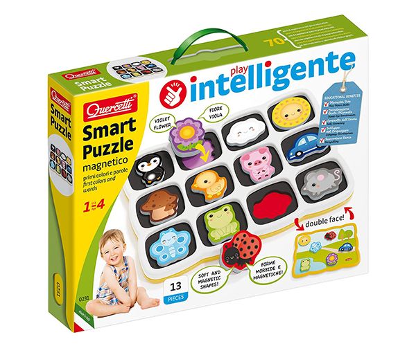 Quercetti: Smart mágneses puzzle Első szavak és színek
