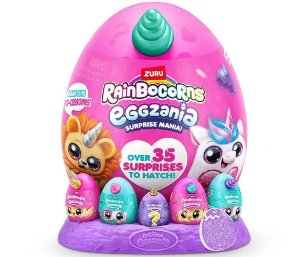 Rainbocorns: Eggzania meglepetés tojás plüssfigurával többféle változatban 1db